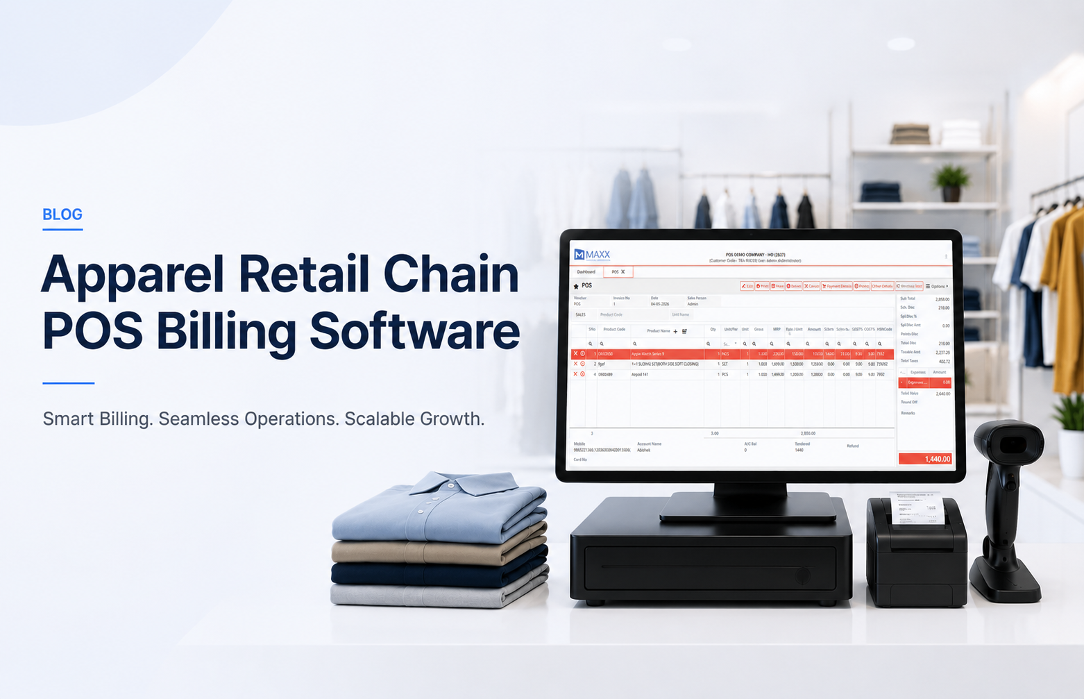 Apparel Retail Chain POS Billing Software