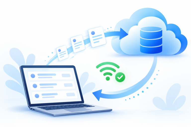Automatic background sync to the cloud