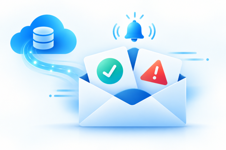 Instant cloud backup alerts