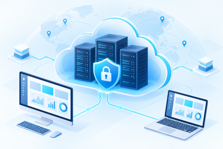 Secure private cloud ERP access